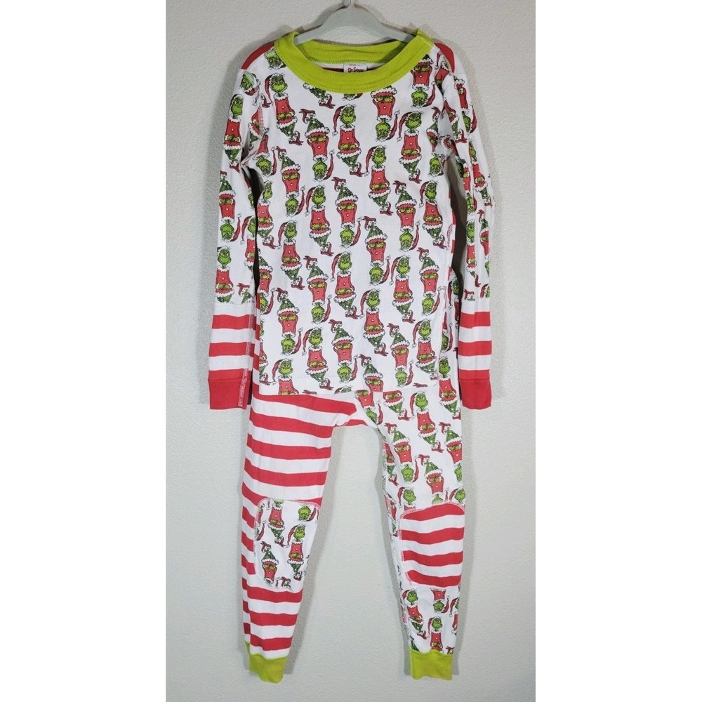 Hanna Andersson Dr.‎ Seuss Grinch Pajama Set Size 5 Organic Cotton Holiday